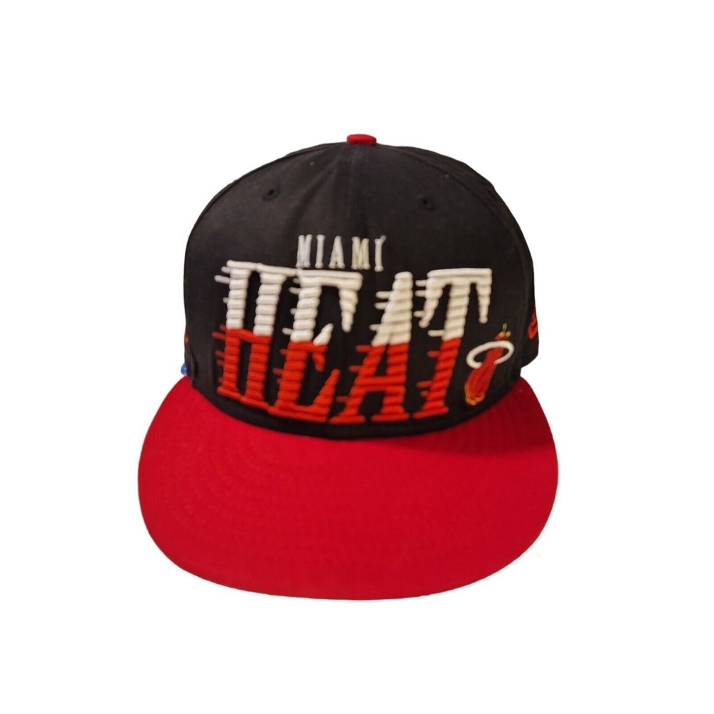 Miami Heat NBA Hardwood Classic New Era 9Fifty Black Red Snapback Cap Hat